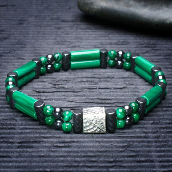 Malachite Double Power Bracelet - Picture 1 of 2